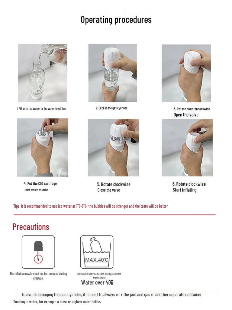 Portable Mini Carbonated Beverage Maker for Home & Travel