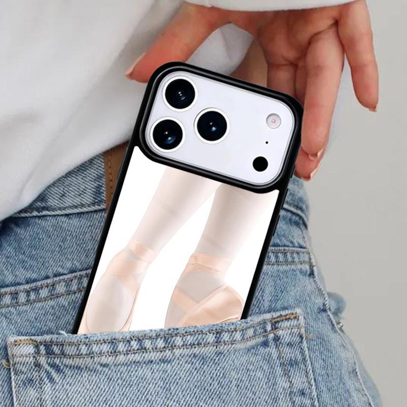 Ballerina girl Pointe Ballet Slippers Shoes Phone Case for iPhone 16e 15 14 13 12 17 Pro Max Plus Air 17pro Cover Coque