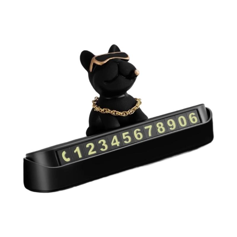 

3D Dog Parking Plate with Removable Digit Anti Slip Base Heat Resistant Car Accessory Privacy Shield Feature