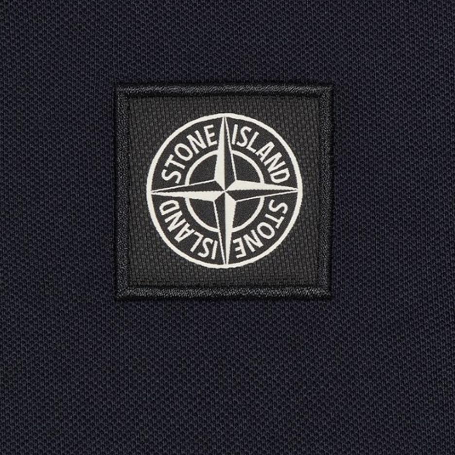 STONE ISLAND Ss23 Koszulka polo z długim rękawem i wzorem kompasu Męskie topy Granatowy 10152SL18-A0020