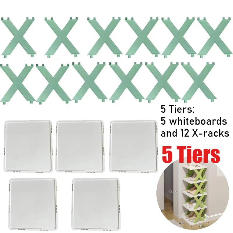 Stackable Shoe Rack Multi Layer Shoes Storage Organizer Removable Space Saving Shoes Shelf Plastic Shoes Cabinets Home Supplies