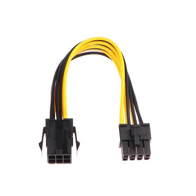 Powered Adapter 6Pin To 8Pin Adapter, Pci-E 6-Pin Male To 8-Pin Female Converter For 8Pin Gpu Video Card
