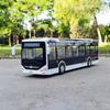 1/43 Large Size Electric Tourist Toy Traffic Bus Alloy Passenger Car Model Diecast Metal Toy Business Bus Model Sound Light Kids Gift