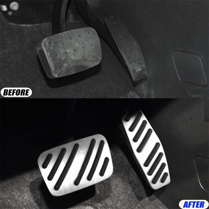 2Pcs Aluminum Alloy Foot Pedal Gas Fuel Brake Pedal Rest Pedal Pads Mat Cover for Chevrolet Blazer 2019 2020 2025 Car Styling