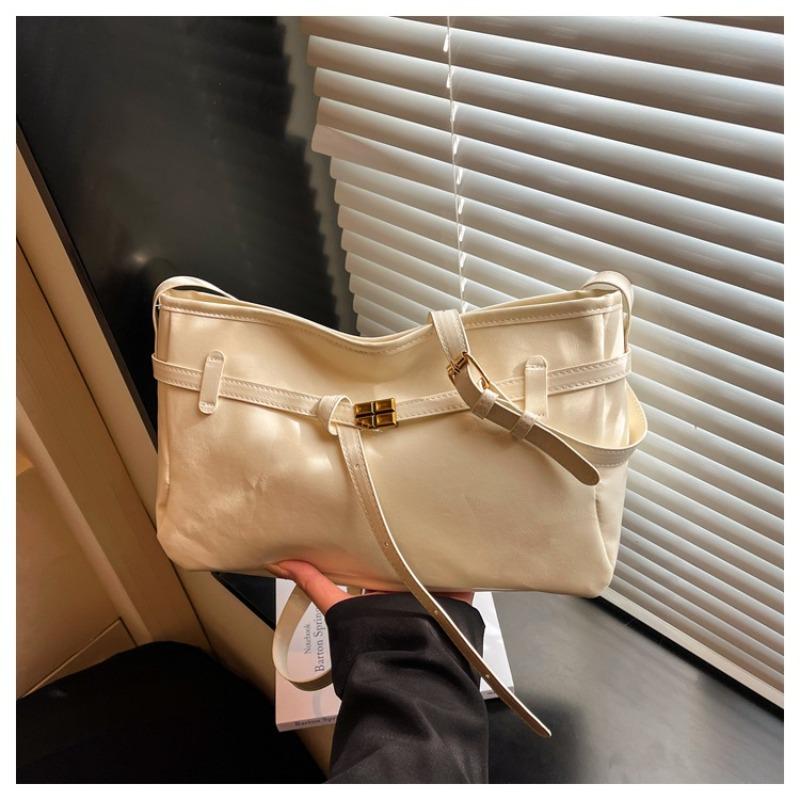 Large-capacity Commuter-style Leather Belt Fashion Single-shoulder Crossbody Tote Bag