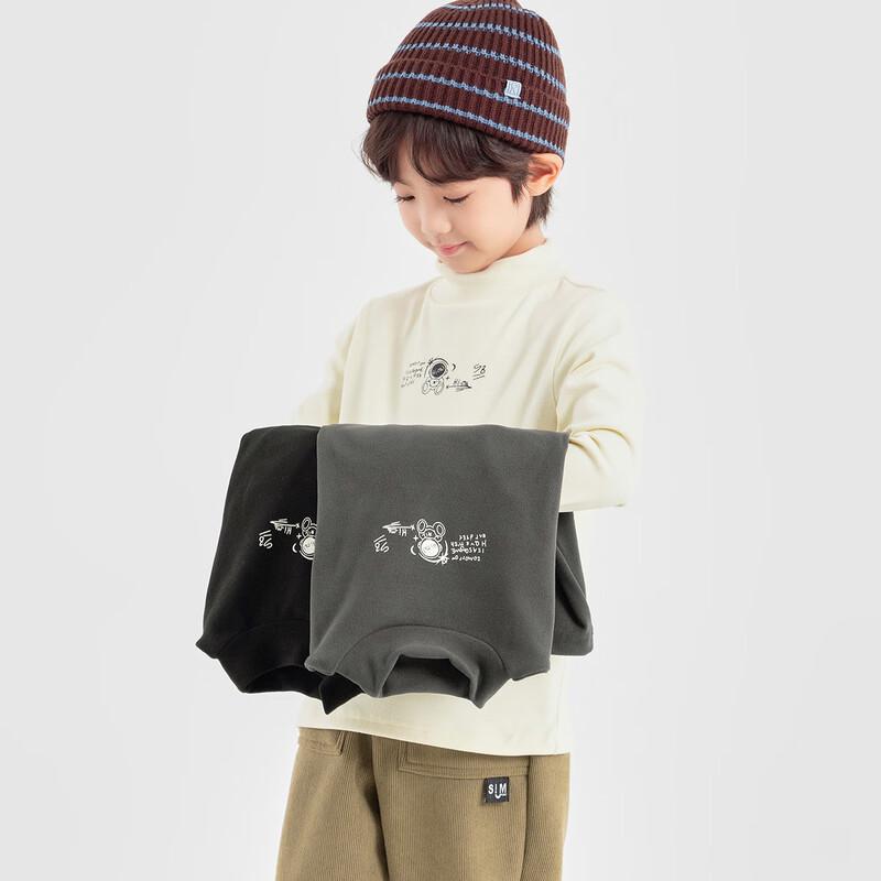 Duoduojia Boys  Far Infrared Thermal Fleece Long Sleeve Base Layer T-shirt 120