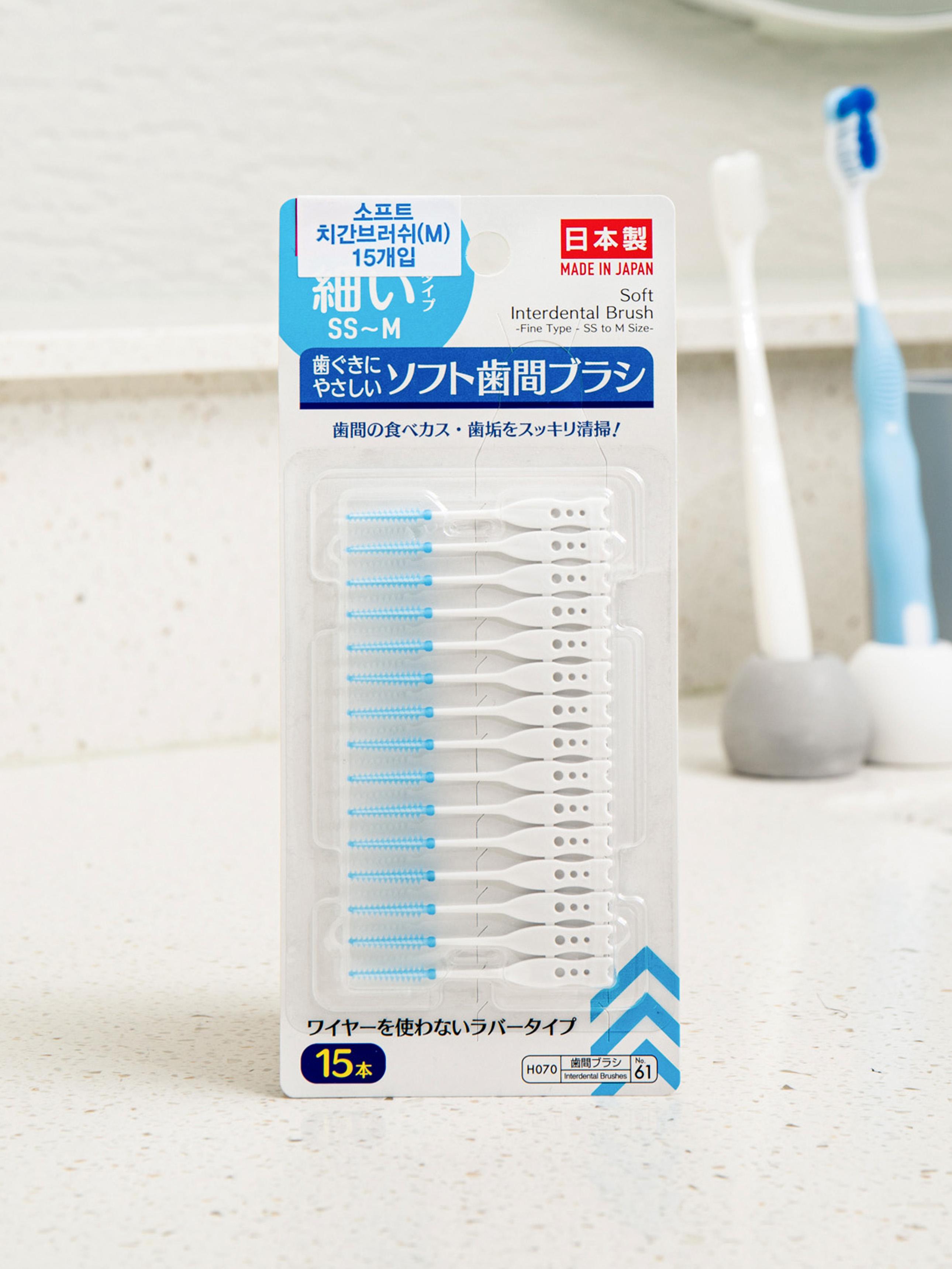 Japanese Soft Interdental Brushes (SS-M) - 15 Count Pack 1ea