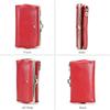 CONTACT'S Genuine Leather Fashion  Long Wallet Women Colorful Coin Pocket with Photo Slot Soft Female Purse Wallets