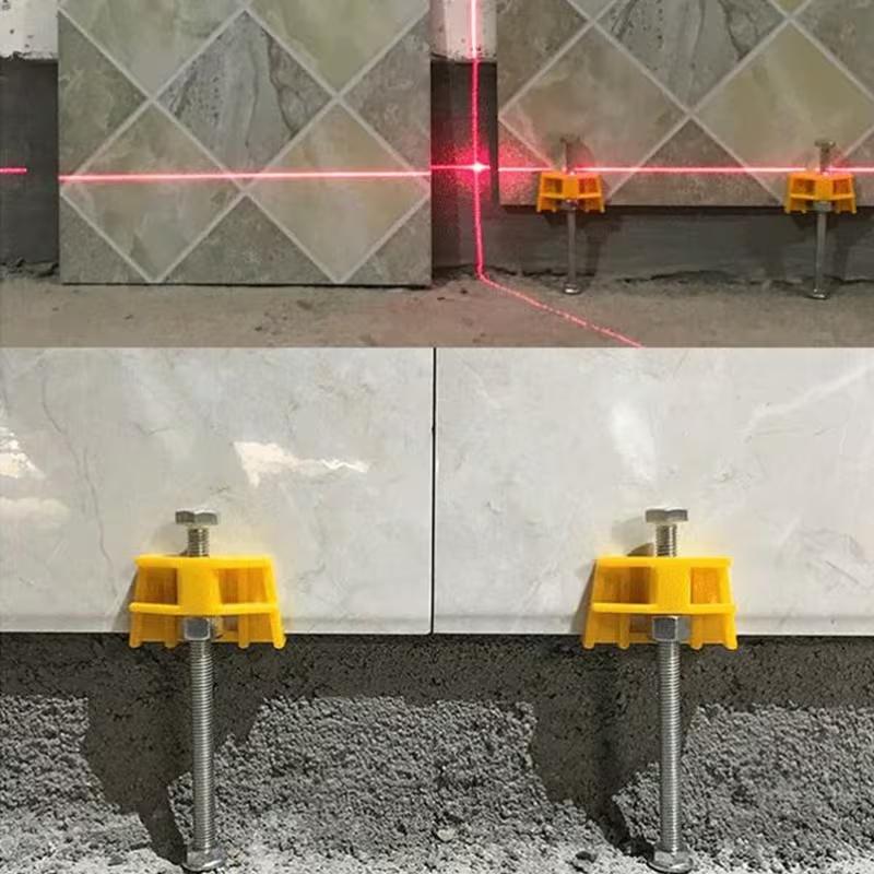 11pcs Manual Wall Tiles Locator,Tile Leveling Device,Height Adjustment Positioner Leveler,Fine Thread Lifting Construction Tool