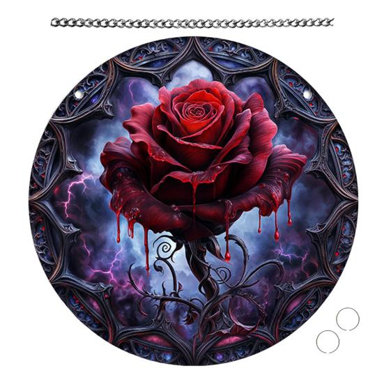 Halloween Hanging Decoration 2D Flat Acrylic Ornament Gothic Style Window Hanging Ornament for Home Car Decor