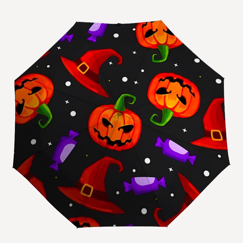 

1pc Halloween Pumpkins Automatic Open/Close Umbrella, Ideal Fan Gift for Birthday, Christmas, Trendy Fashion yy250828060