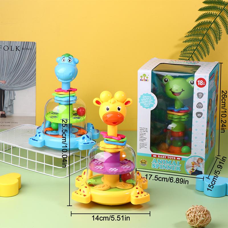 Kids Fun Giraffe Rotating Jumping Ball Rolling Beads Toy Baby Early Education Toy Finger Skill Training Montessori Baby Toy