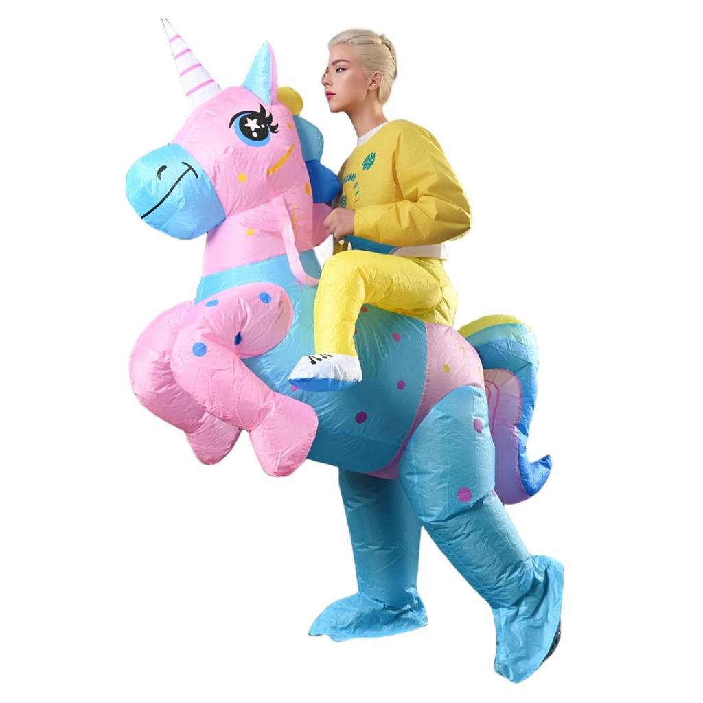 Colorful Pegasus Mount Inflatable Costume, Adult