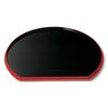 Tray Black with Red Brushed Lacquerware Made In Japan J-kitchens 2-shaku (1.2-inch) Half-moon Double-Sided (Tray) Rim/Red Top, Black, 36.2cm, (ABS