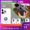 For VW Hot 2025 New Transparent Phone Case With Car Logo For IPhone 11 12 13 14 Pro Max XR X X XS SE 7 8Plus For Volkswagen Jett