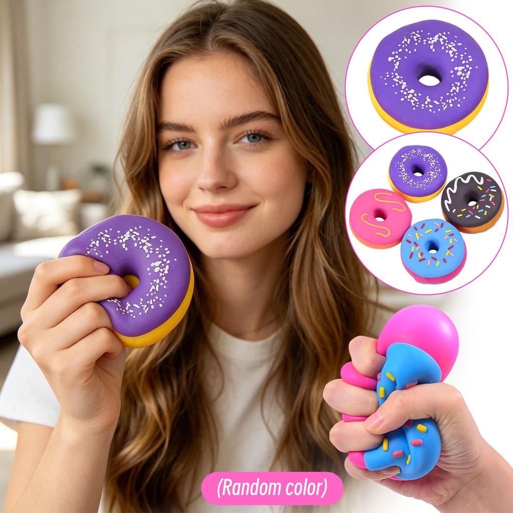Donut-Form Slow Rising Quetschspielzeug Weicher PU-Schaum Stressabbau Handgehaltenes sensorisches Spielzeug für Zuhause Büro Schule Dekoration
