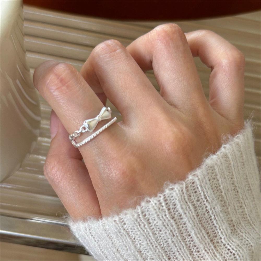 Korean plain ring ring female ins wind design opening adjustment tail ring ring ring