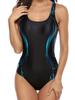 Printed One Piece Swimsuit Women Hollow Out Backless Triangle Skinny Sport Swimwear 2025 New Bathing Suit Professional Swimming