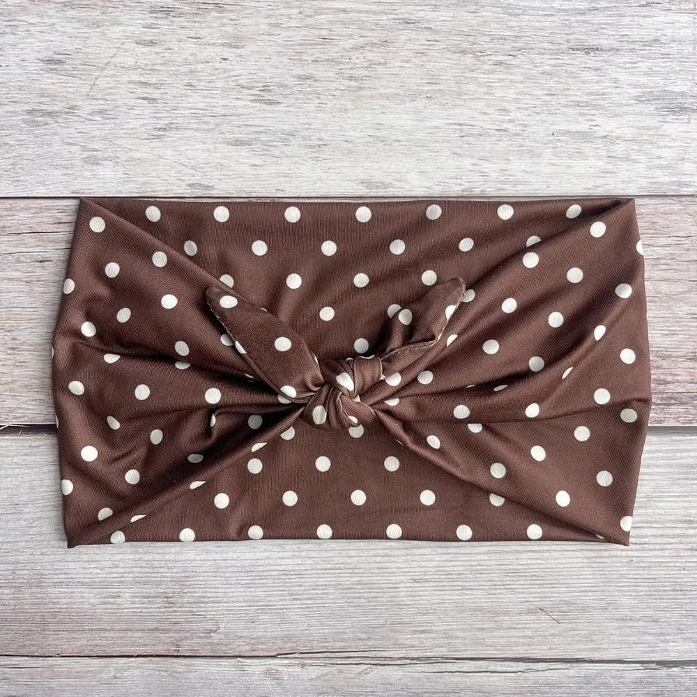 Polka Dot Women Wide Headwraps Large Non Slip Hairband Hair Accessories Bow Headbands  Sports