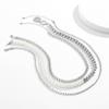 Vintage Imitation Pearl Splicing Necklace Multi-layer LOVE Letter Collarbone Chain Elegant OT Buckle Necklace