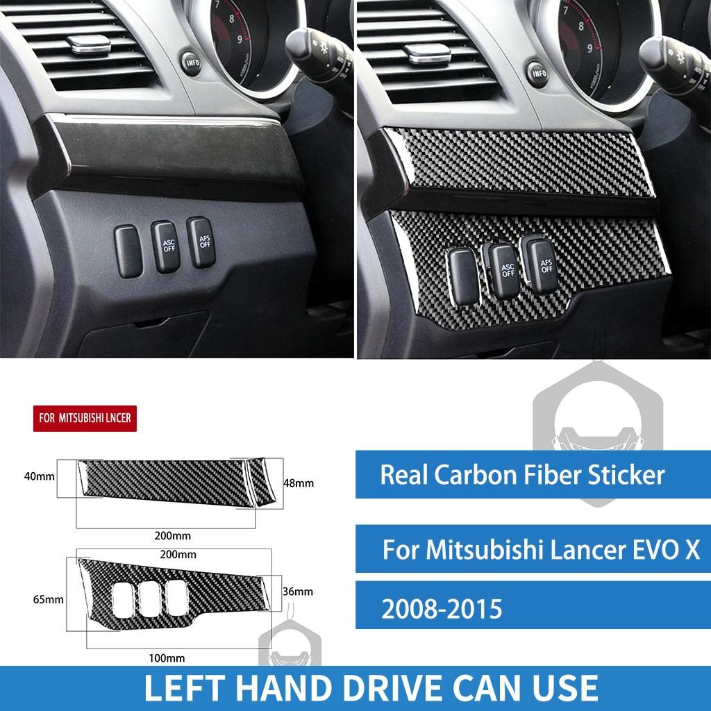 For Mitsubishi Lancer Evolution EVO X 2008-2015 Center Full Set Suit Cover Real Carbon Fiber Sticker Car Interior Accessories
