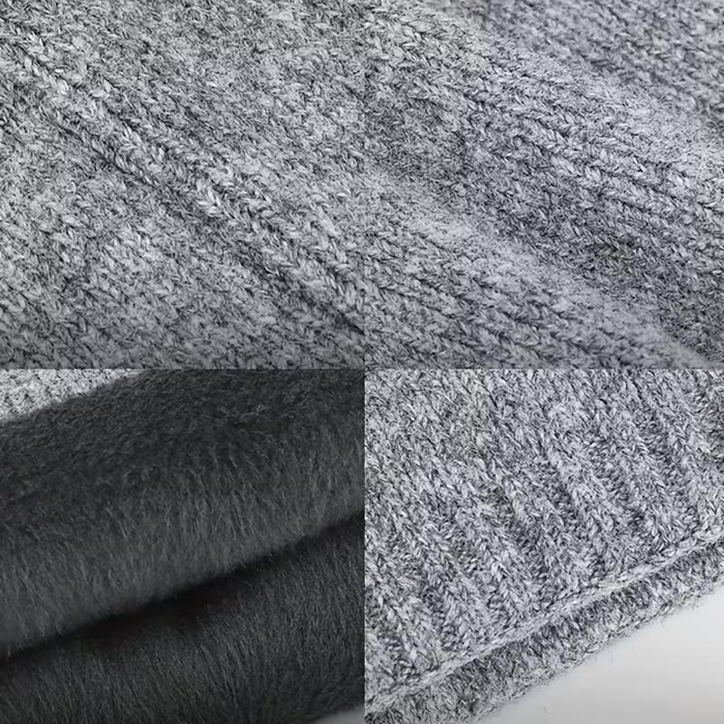 Winter Outdoor Thermal Scarf - Thickened Fleece Neck Gaiter, Soft Solid Color Plain Weave, Warm & Stylish for Hiking, Cycling, Skiing