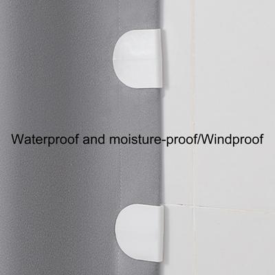 4Pcs Shower Curtain Clips Windproof Self Adhesive Easy Installation Shower Splash Guard Curtain Holders Bathroom Supplies