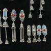 Handmade Mongolian Styles Alloy Tassels Hair Clip Ornament with Vintage Rhinestones Designs for Women Seek Unique Charm