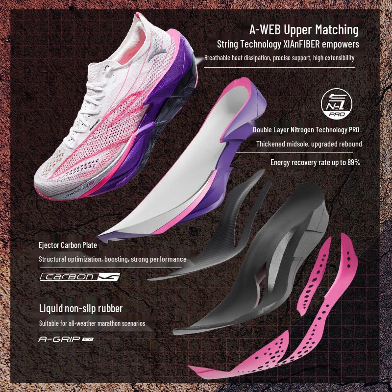 Anta Men's Professional Marathon Carbon Plate Running Shoes