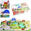 Wooden City Transit Track Building Blocks For Kids Diy Creative Play Set