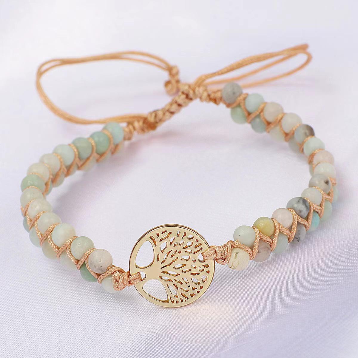 

Бірюзовий двошаровий браслет для йоги «Дерево життя»