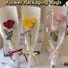 10pcs/set Waterproof Bouquet Wrapping Bags Transparent Rose Packaging Sleeve  Valentine's Day