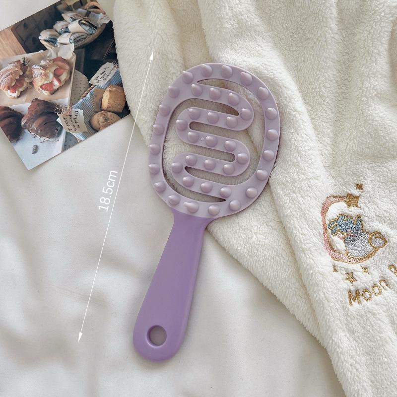  Pettine Massaggiante per Shampoo in Silicone Morbido Spazzola per la Pulizia del Cuoio Capelluto Manico Lungo Pettine per Capelli Svuotati Pettine per Capelli a Doppio Scopo