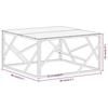 VidaXL Coffee Table Golden Stainless Steel and Tempered Glass 349948