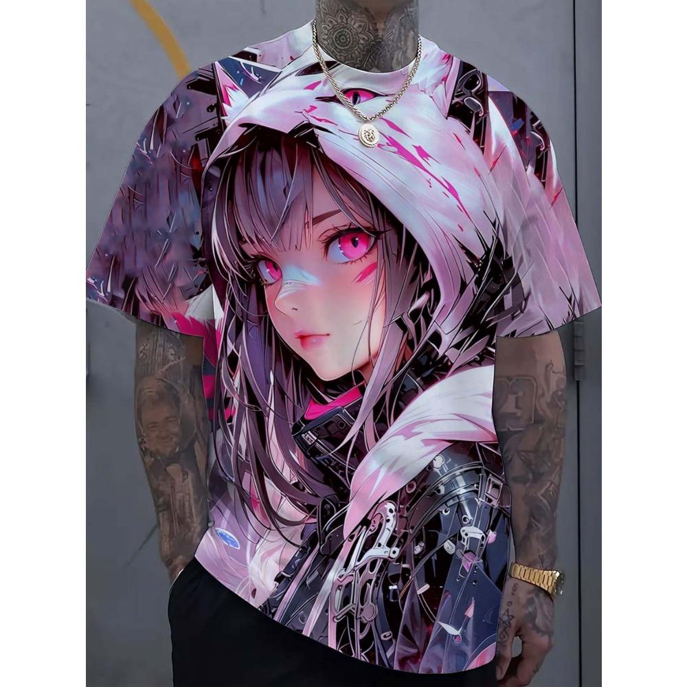 Cartoon Sexy Girl Pattern Men's T-shirt