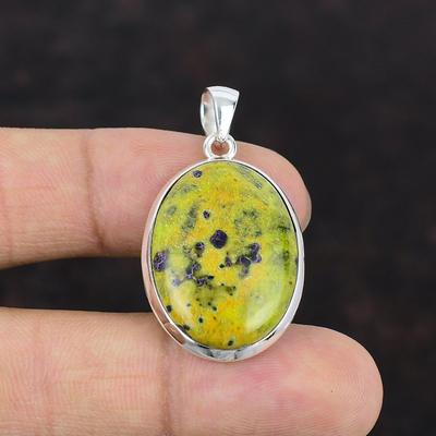 Stichtite Pendant Real Gemstone Jewelry 925 Sterling Silver Pendant Handmade Pendant Designer Jewelry Gift For Friend Stichtite Jewelry