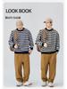Shanggu Men's Autumn Anti-Pilling Striped Sweater | Round Neck Loose Knitwear