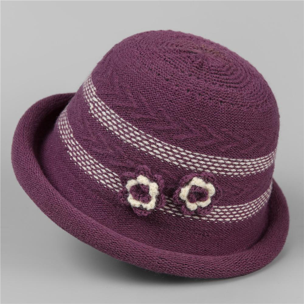 Hat Lady Winter Basin Hat Mom Knitted Hat Old Man Grandma Bucket Hat Autumn Old Woman Hat