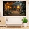 Ghostly Dark Castle Dungeon Background - Polyester Fiber Photography Background for Halloween, Parties and Eventszyc