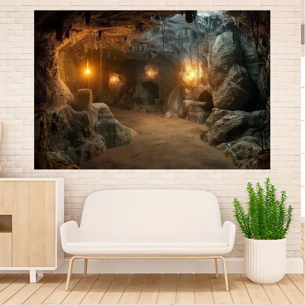Ghostly Dark Castle Dungeon Background - Polyester Fiber Photography Background for Halloween, Parties and Eventszyc
