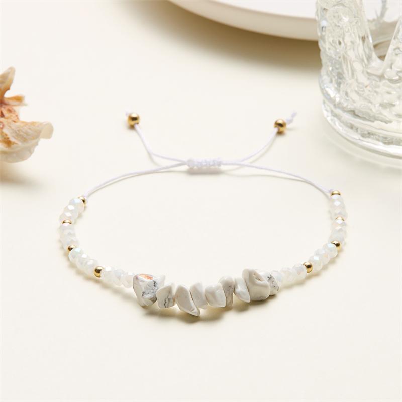 Natural Stone Gravel Chip Beads Bracelet Irregular Pink Crystal Amethysts Quartzs Bracelets Adjustable Wristbands For Women Men