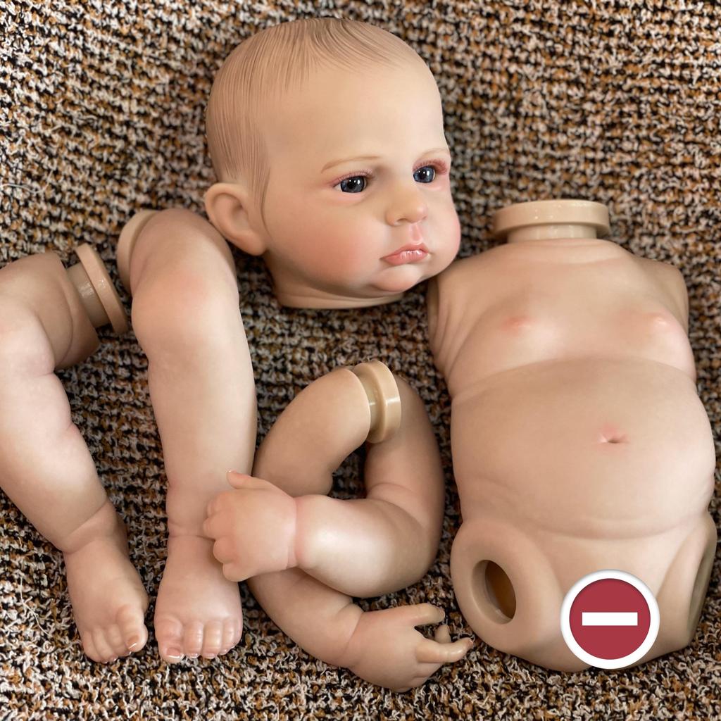 18-20palcový Cameron Reborn chlapec a dívka Celotělový měkký vinyl s 3D malovanými žilkami Viditelné realistické skutečné znovuzrozené panenky a sady nenabarvených panenek