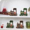 Vintage Light-Up Santa Claus Train Christmas Ornaments for Toddlers