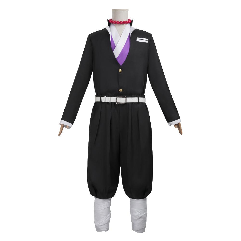 Anime Himejima Gyomei Cosplay Kostüm Mönch Druck Äußerer Umhang Perücke Team Uniform Armbänder Mann Halloween Karneval Anzug Mönch Druck