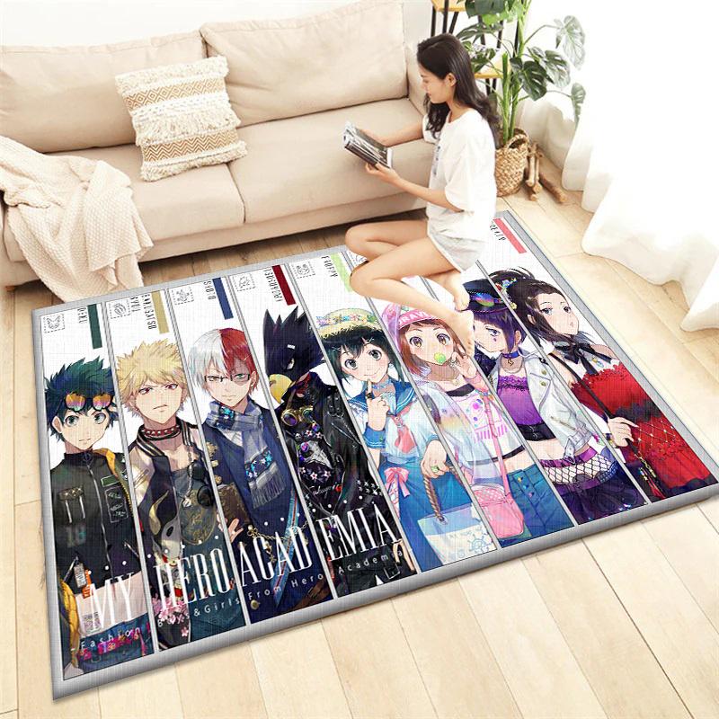 My Hero HD Printed Carpet Living Room Home Decor Sofa Table Rug Anti Slip Chair Cushion Lounge Mat Picnic Camping  Art