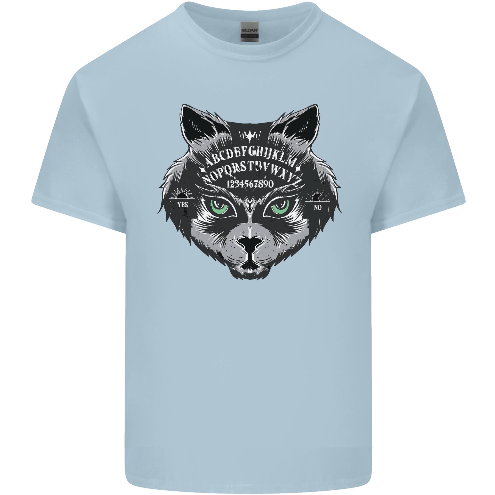 Ouija Board Cat Dark Black Magic Voodoo Unisexs Light Cotton TShirt S
