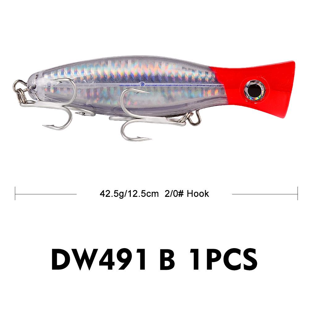 Six-Color Popper Lure - 13CM/43G Hard Plastic Bait DW491