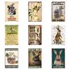 1pc Rabbit Metal Sign No Matter What The Rabbits Say Retro Signs Rustic Metal Funny Wall Decor for Home Club Pub 12x8 Inch
