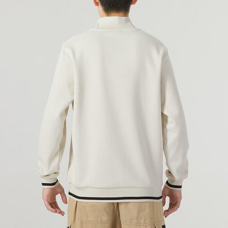 Puma Logo Print Stand Collar Long Sleeve Sweatshirt Men sweatshirt White 681527-87