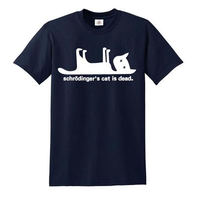 Schrödingers Katze Lustiges T-Shirt Katze Retro Kätzchen Weihnachtsgeschenk Herren Damen T-Shirt Top